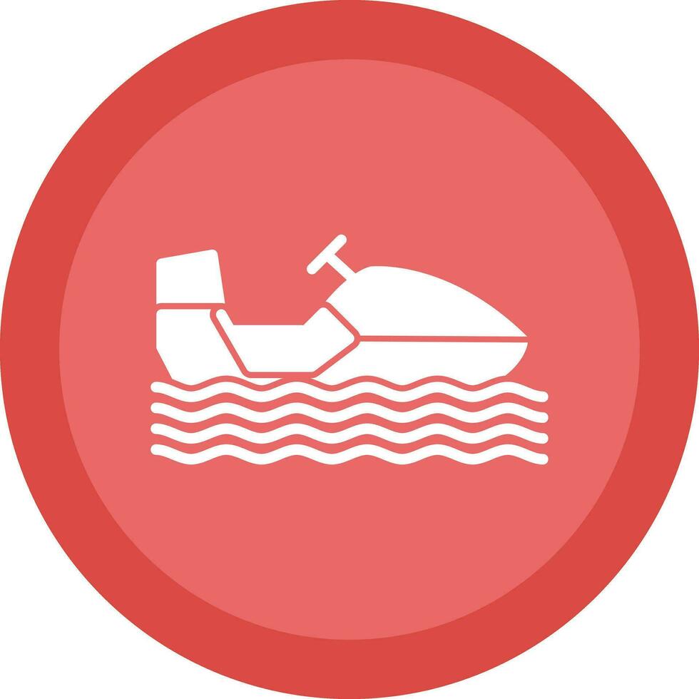 Snowmobile Vector Icon Design