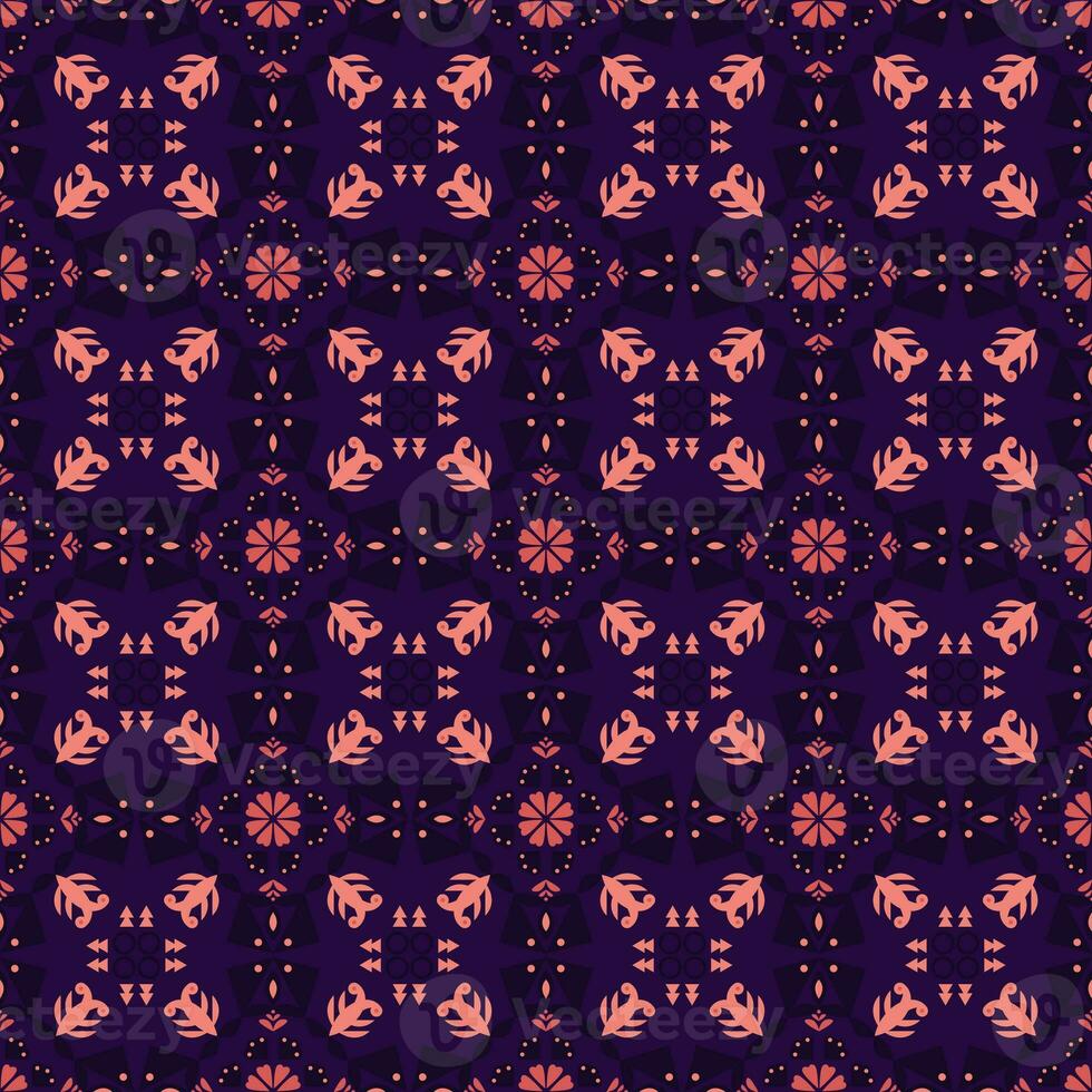 Nature Seamless Pattern Garden Plant Background Damask Art photo