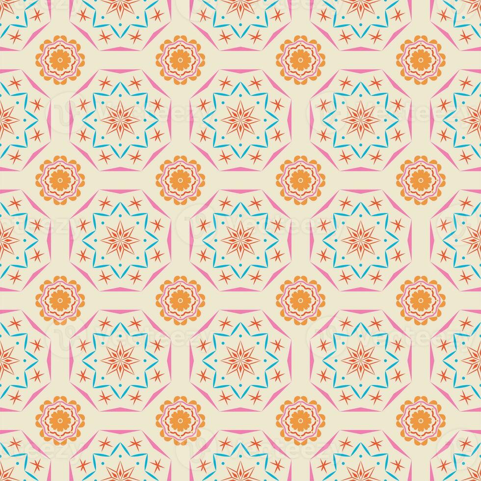 Garden Nature Seamless Pattern Floral Background Damask Art photo