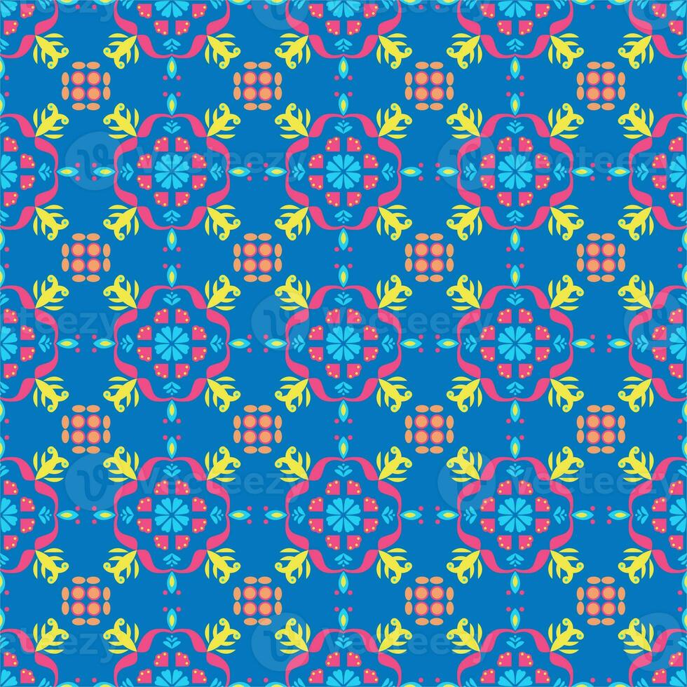Floral Seamless Pattern Background Garden Nature Damask Art photo