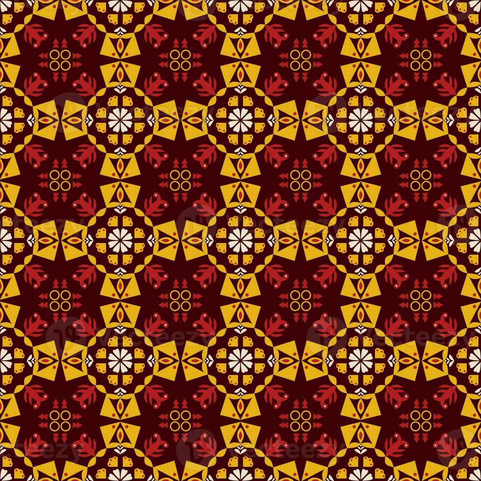 Floral Seamless Pattern Background Garden Nature Damask Art photo