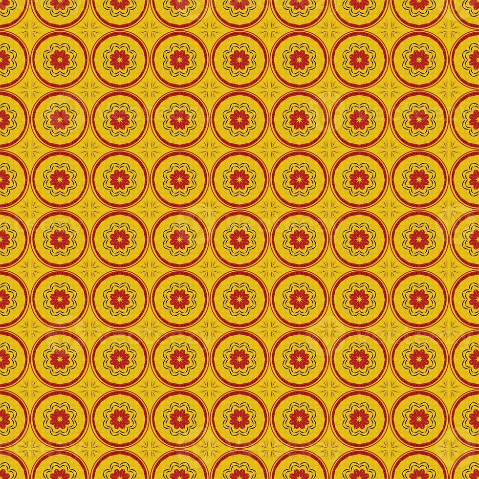 New Year Floral Seamless Pattern Background Garden Nature Damask Aboriginal Ornament Art photo
