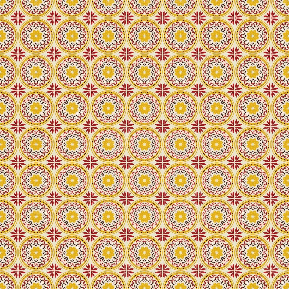 New Year Floral Seamless Pattern Background Garden Nature Damask Aboriginal Ornament Art photo