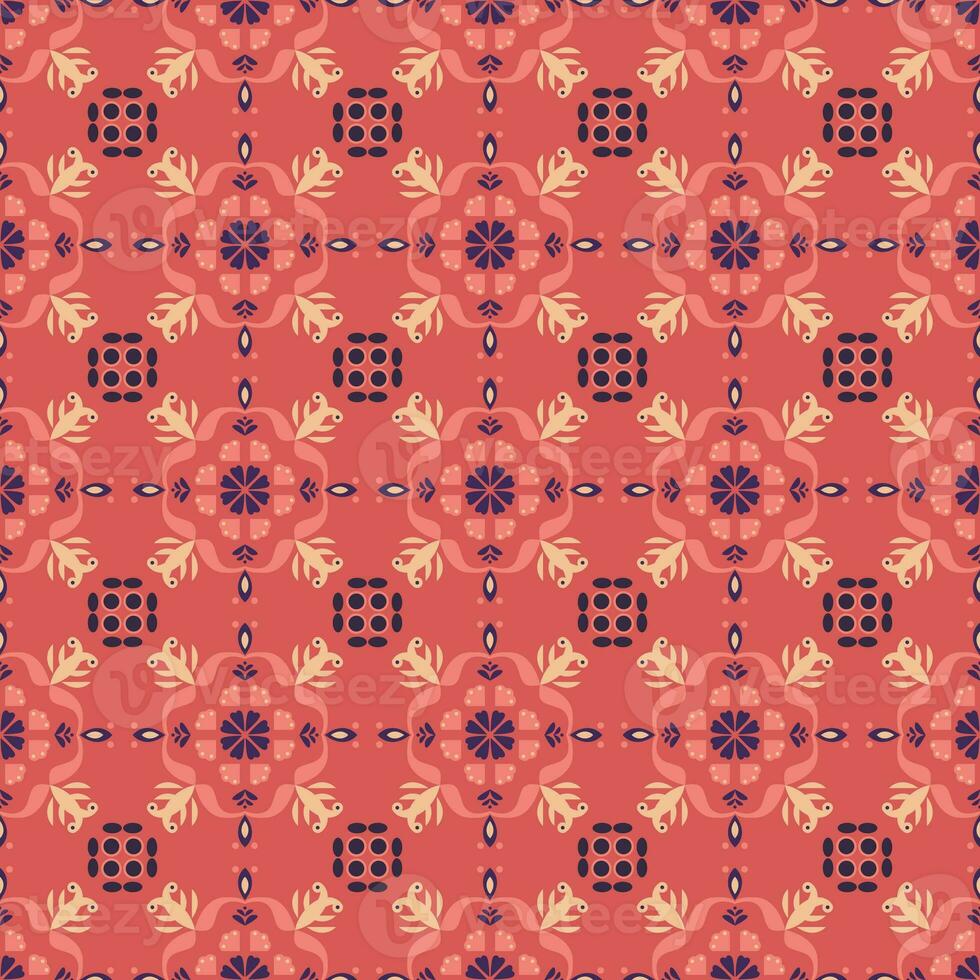 Garden Nature Seamless Pattern Floral Background Damask Aboriginal Wedding Ornament Art photo