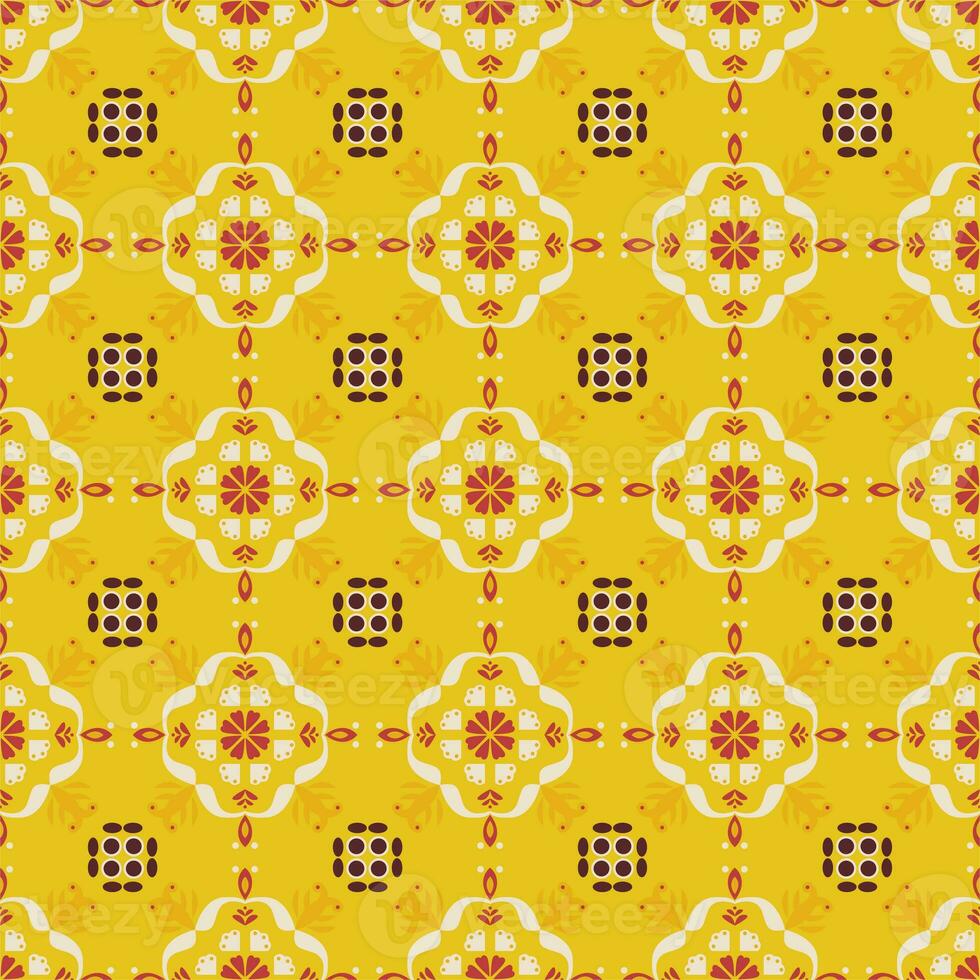 Garden Nature Seamless Pattern Floral Background Damask Art photo