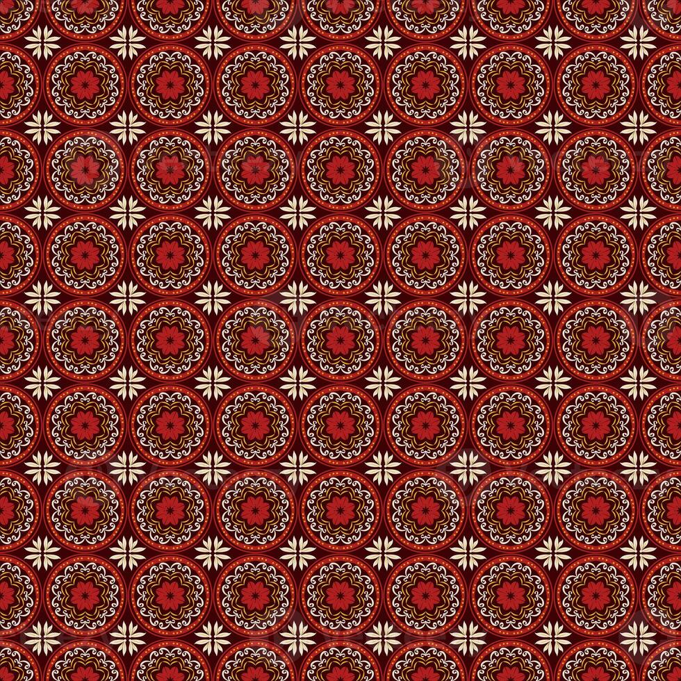 New Year Floral Seamless Pattern Background Garden Nature Damask Aboriginal Ornament Art photo