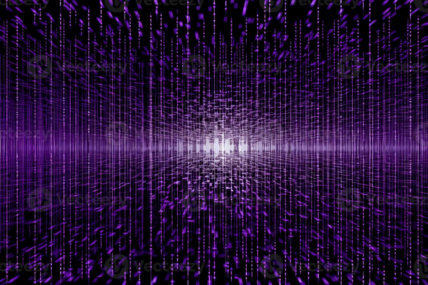 Purple gray raining hacker screen dark coding line. photo