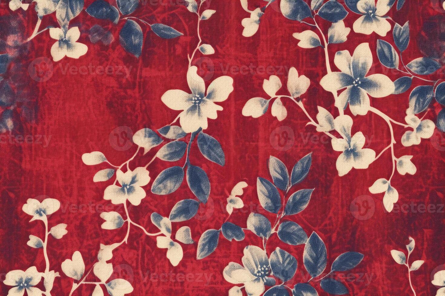 Cyanotype, fabric, background, red. photo