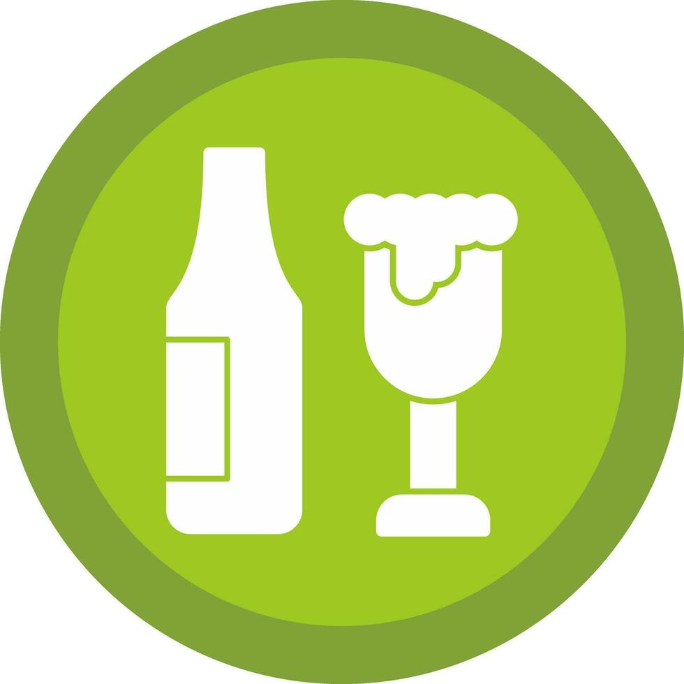 medio litro de cerveza vector icono diseño