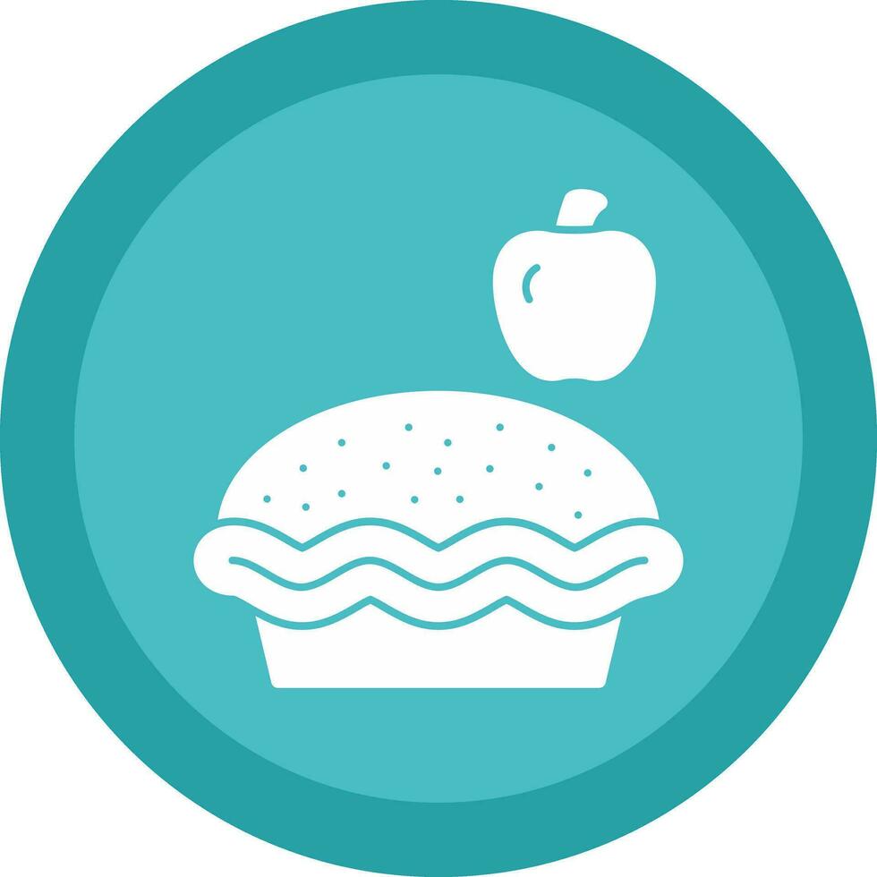 Apple pie Vector Icon Design