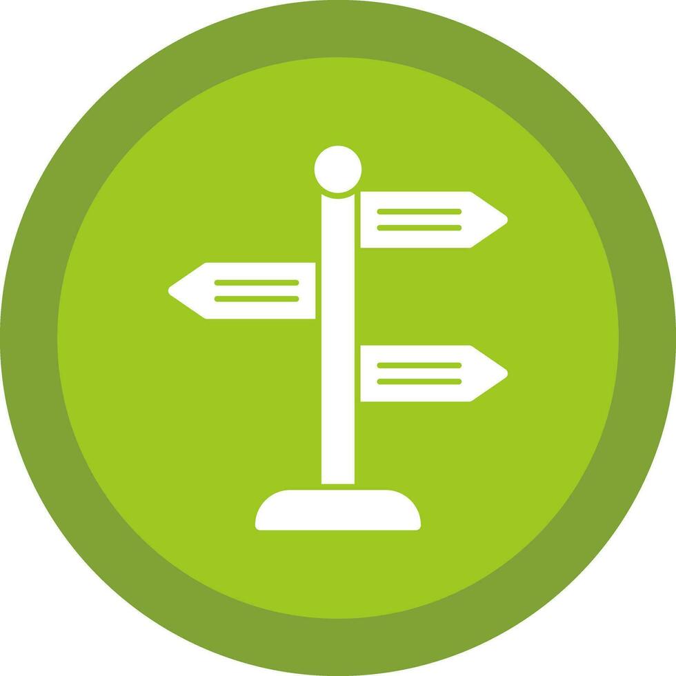 Signpost Vector Icon Design