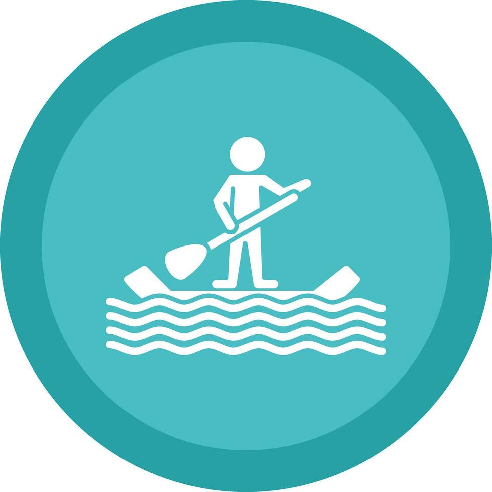 Paddle surf Vector Icon Design