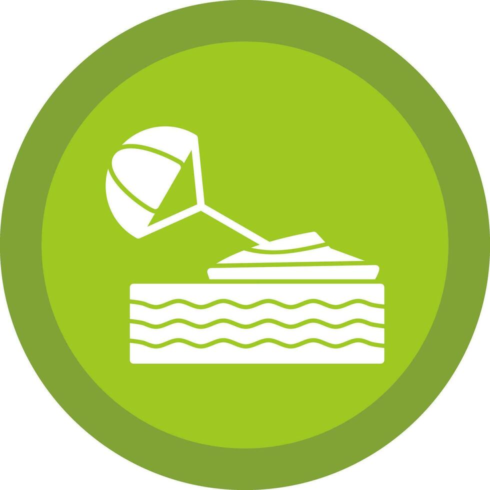 Parasailing Vector Icon Design
