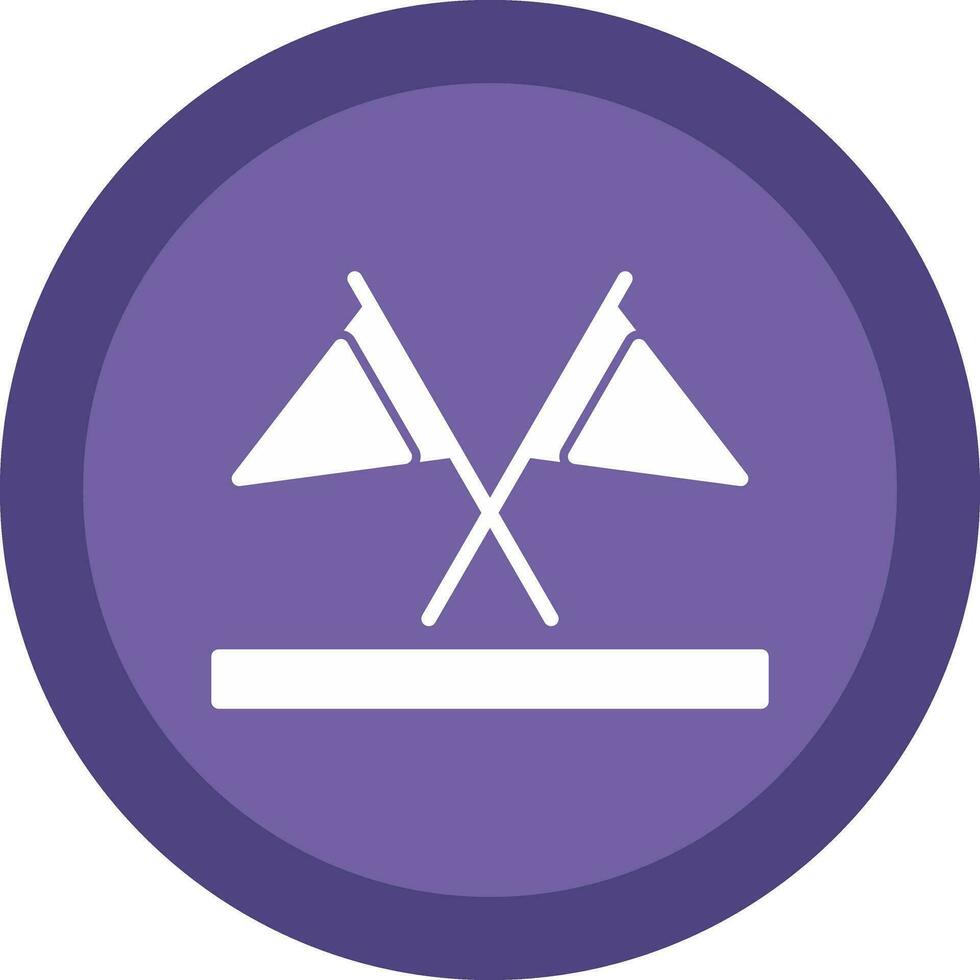 Two black flags Vector Icon Design