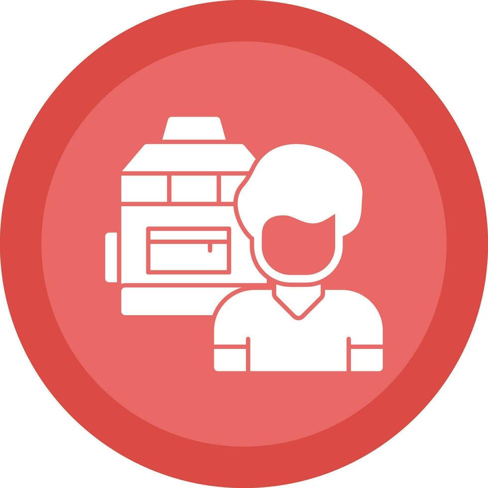 Backpacker Vector Icon Design