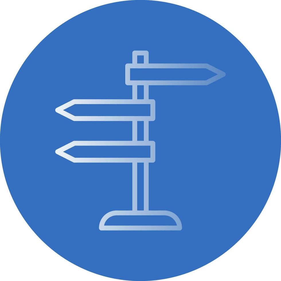 Signpost Vector Icon Design