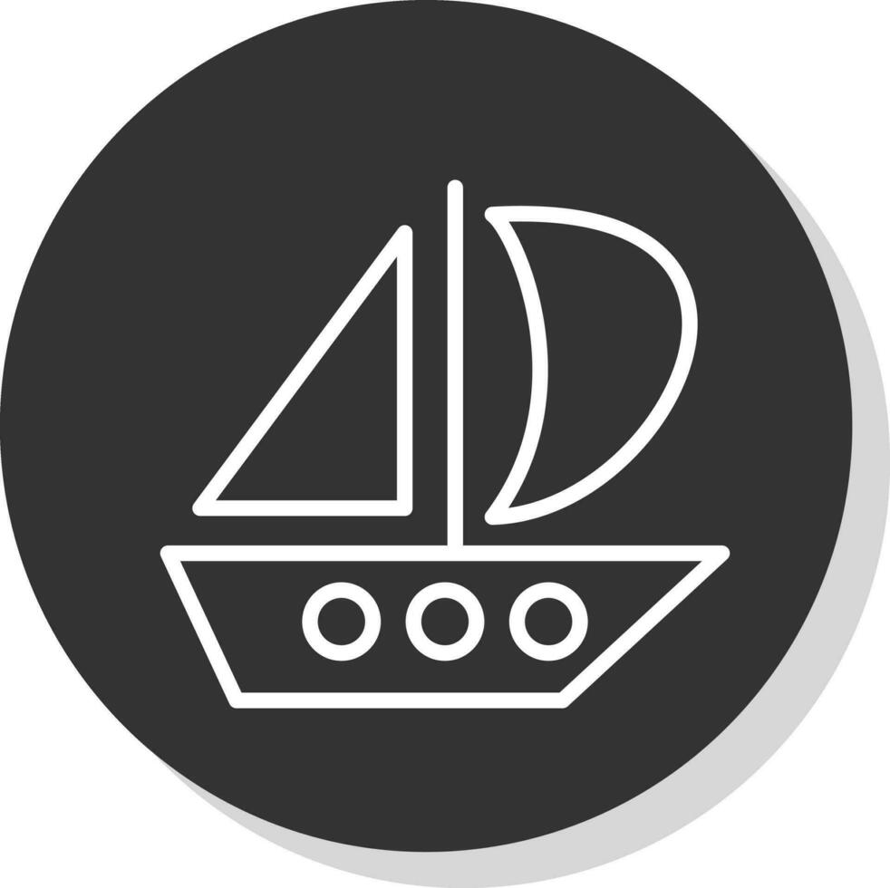 Catamaran Vector Icon Design