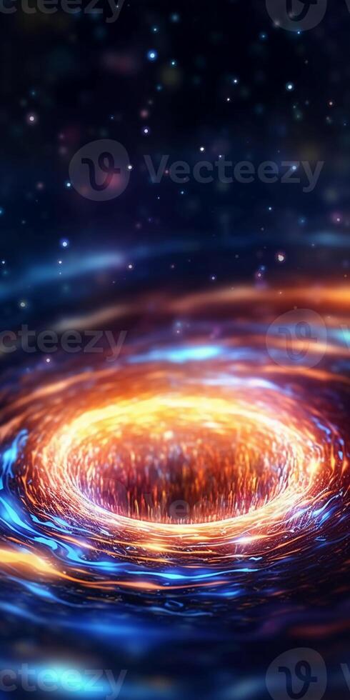 Bokeh render, isometric view, unstable gravity space nebula waves. AI  generative 25182235 Stock Photo at Vecteezy