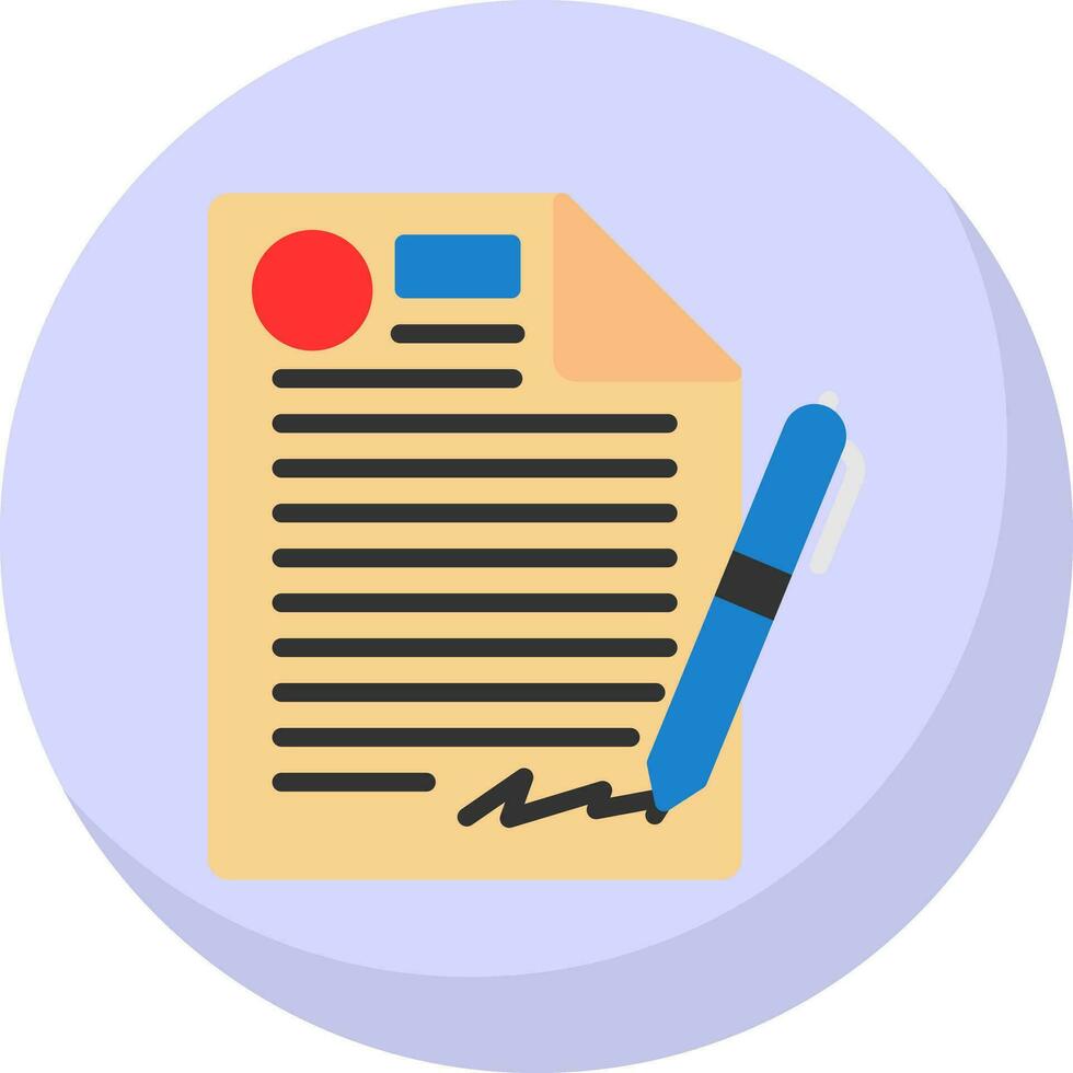 Contract Vector Icon Design