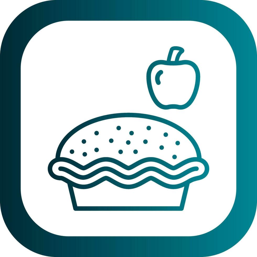 Apple pie Vector Icon Design