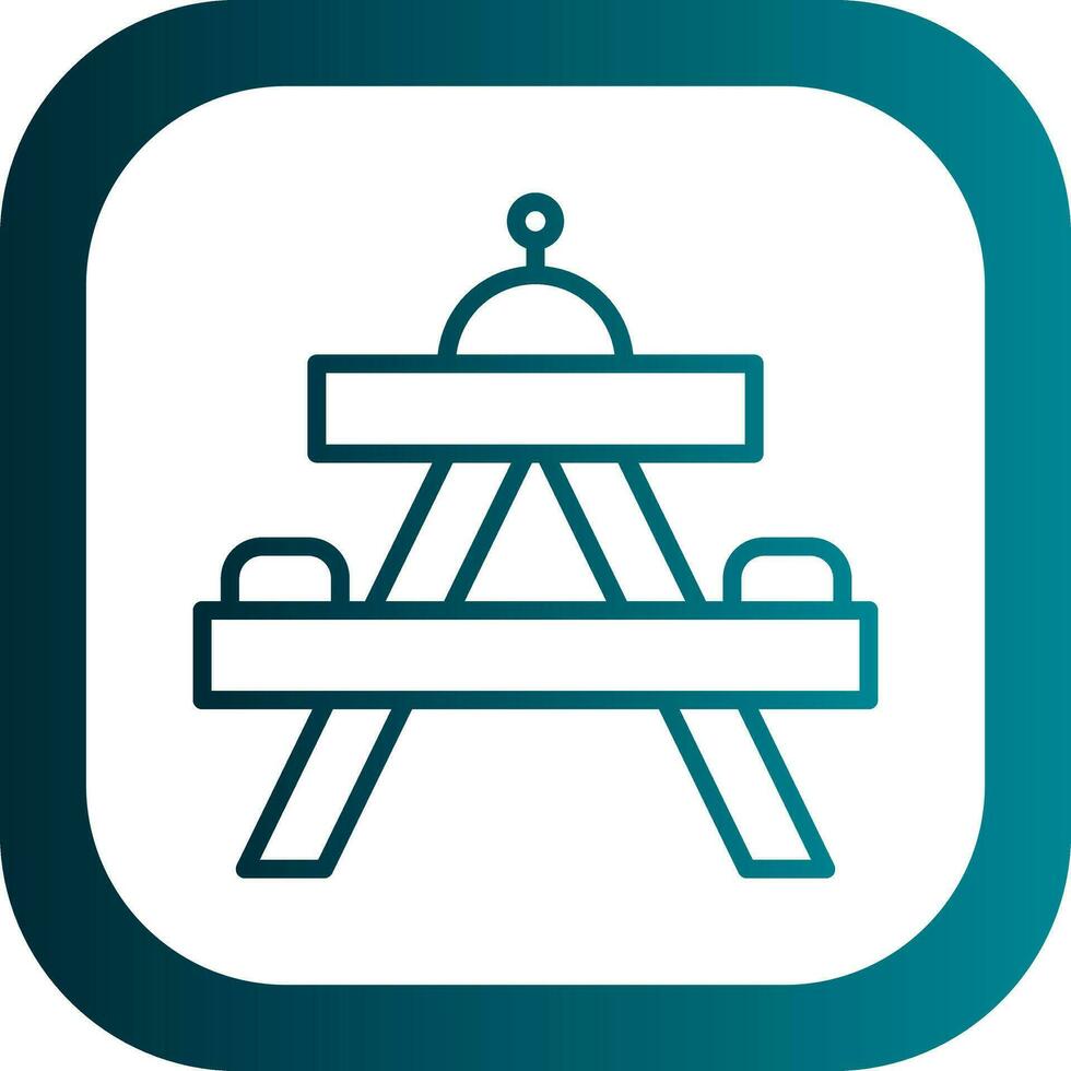 Picnic table Vector Icon Design