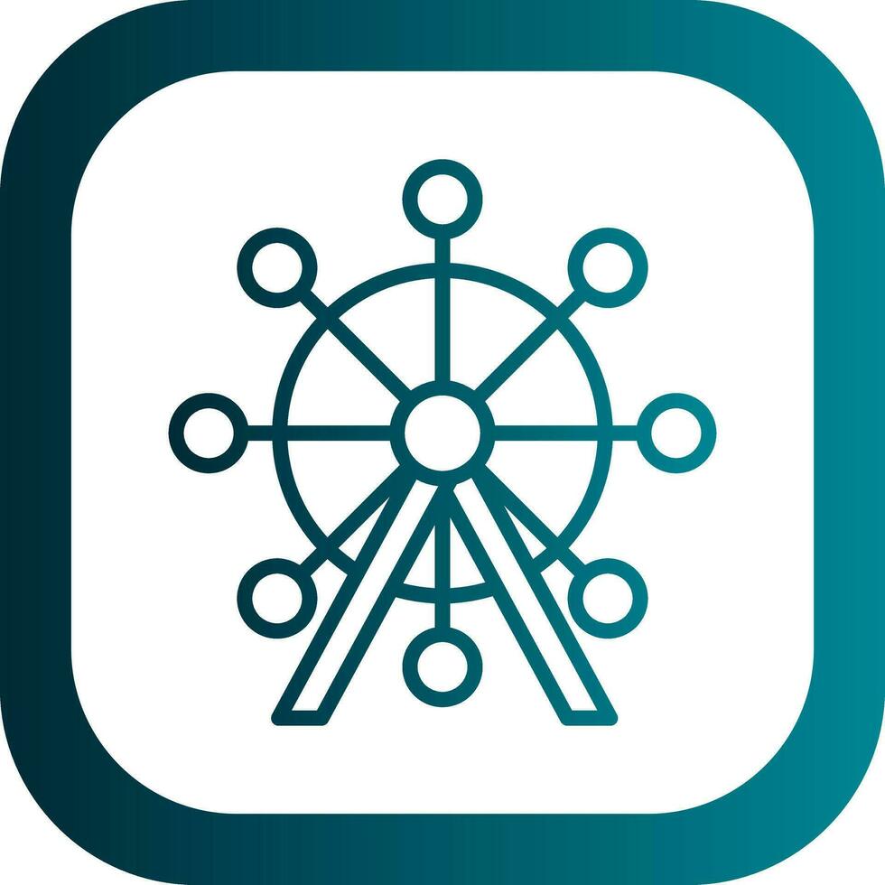 Ferris wheel Vector Icon Design