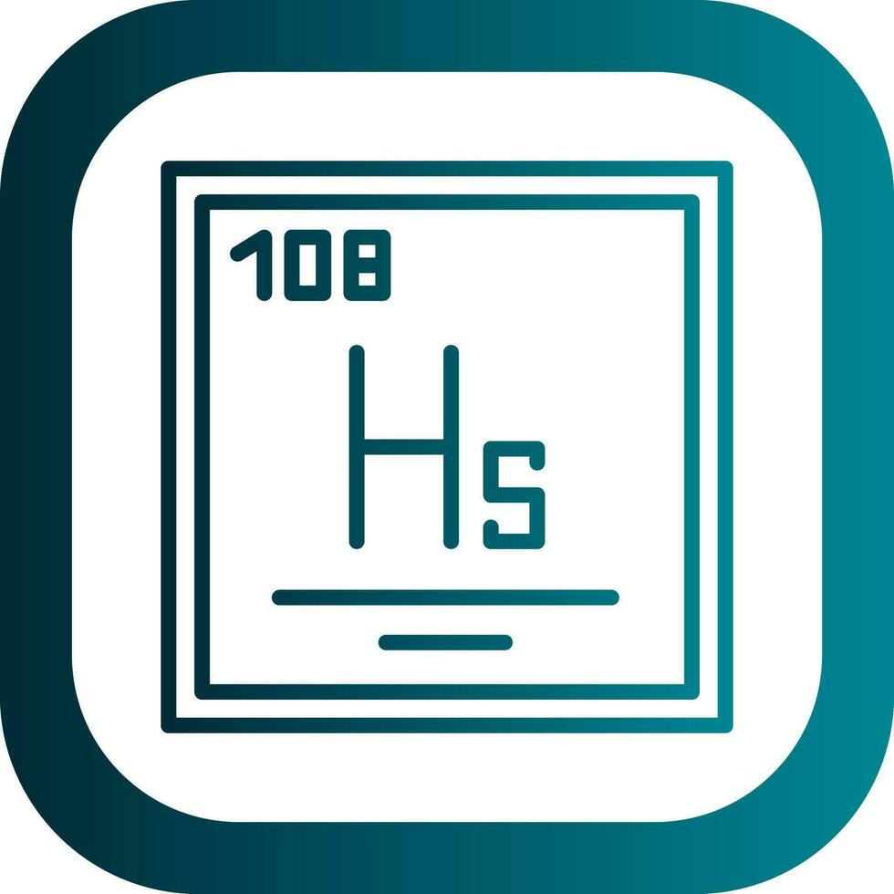 Hassium Vector Icon Design