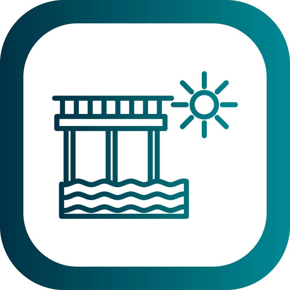 diseño de icono de vector de muelle