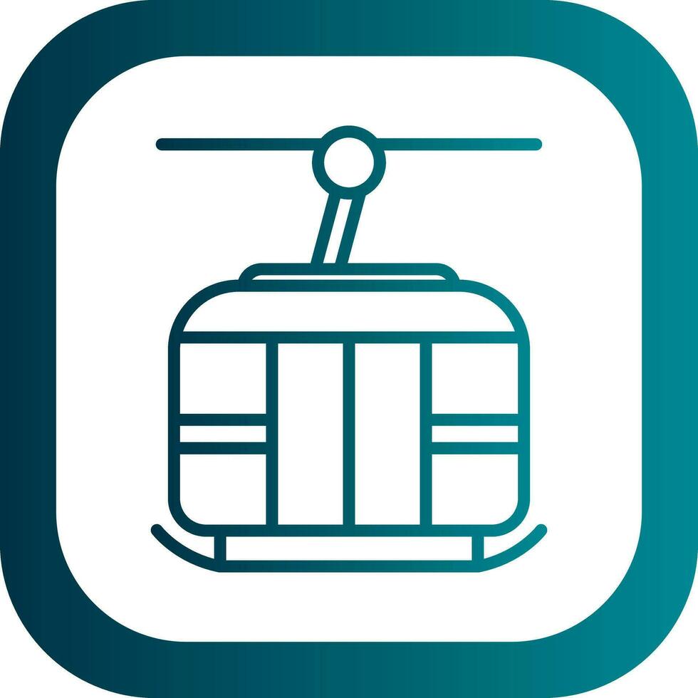 Ski lift Vector Icon Design