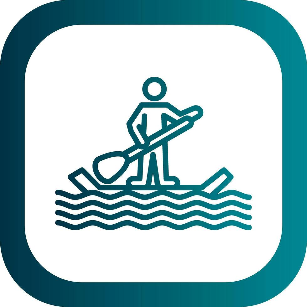 Paddle surf Vector Icon Design