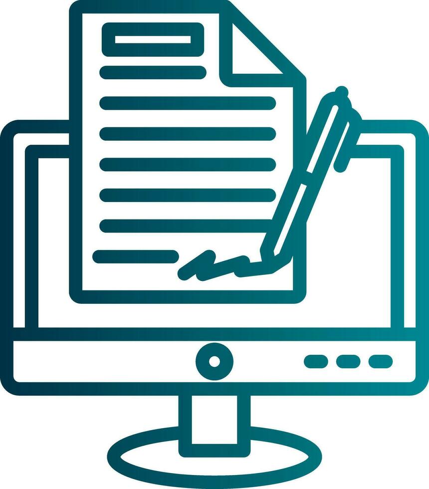 Digital signature Vector Icon Design