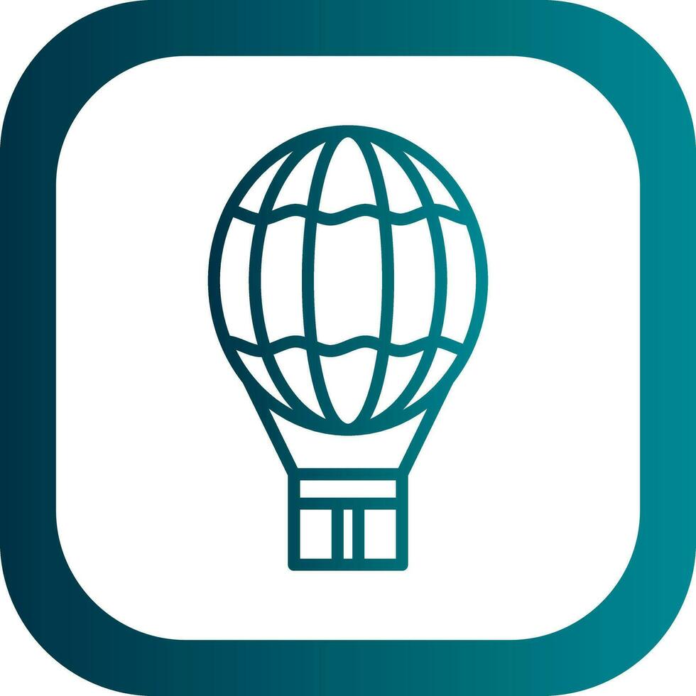 Hot air balloon Vector Icon Design