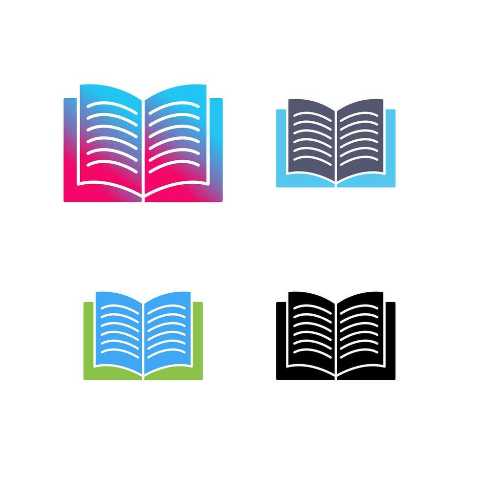 icono de vector de libro de texto único