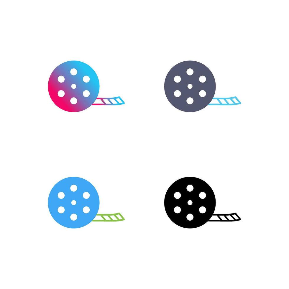 Unique Film Reel Vector Icon