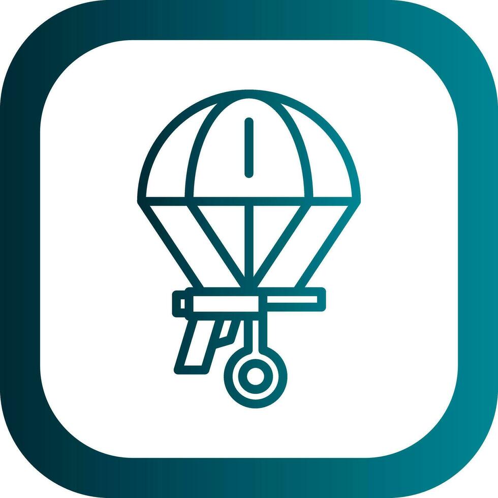 Skydiving Vector Icon Design