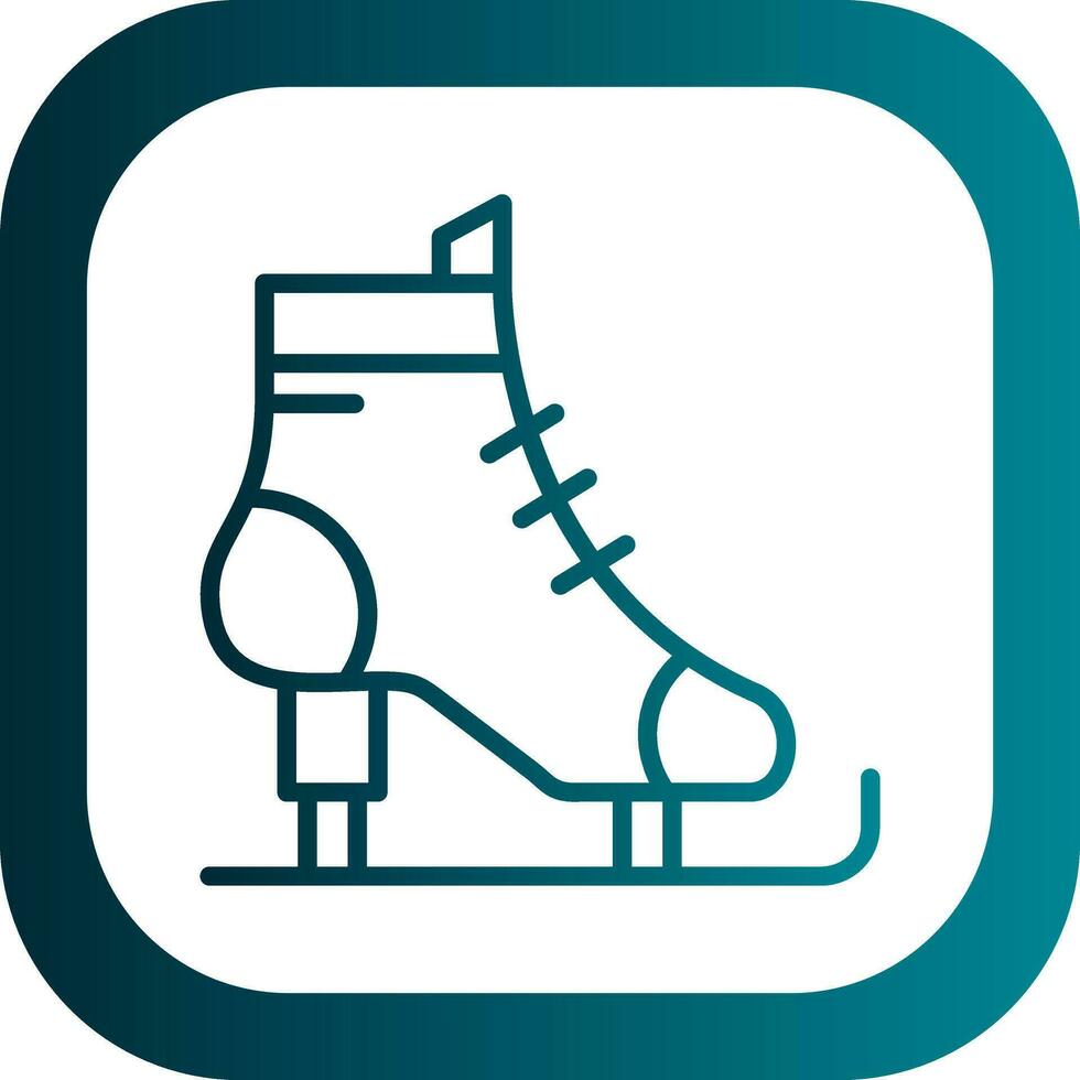 Ice skates Vector Icon Design