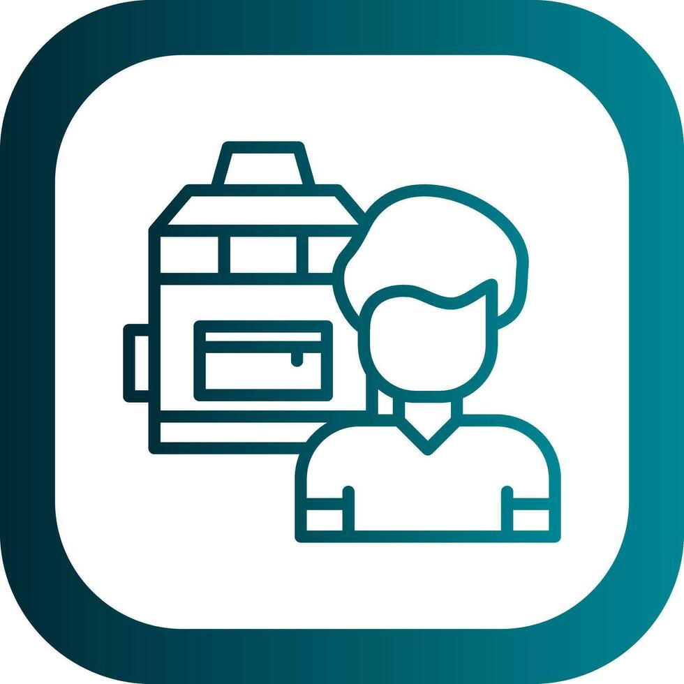 Backpacker Vector Icon Design