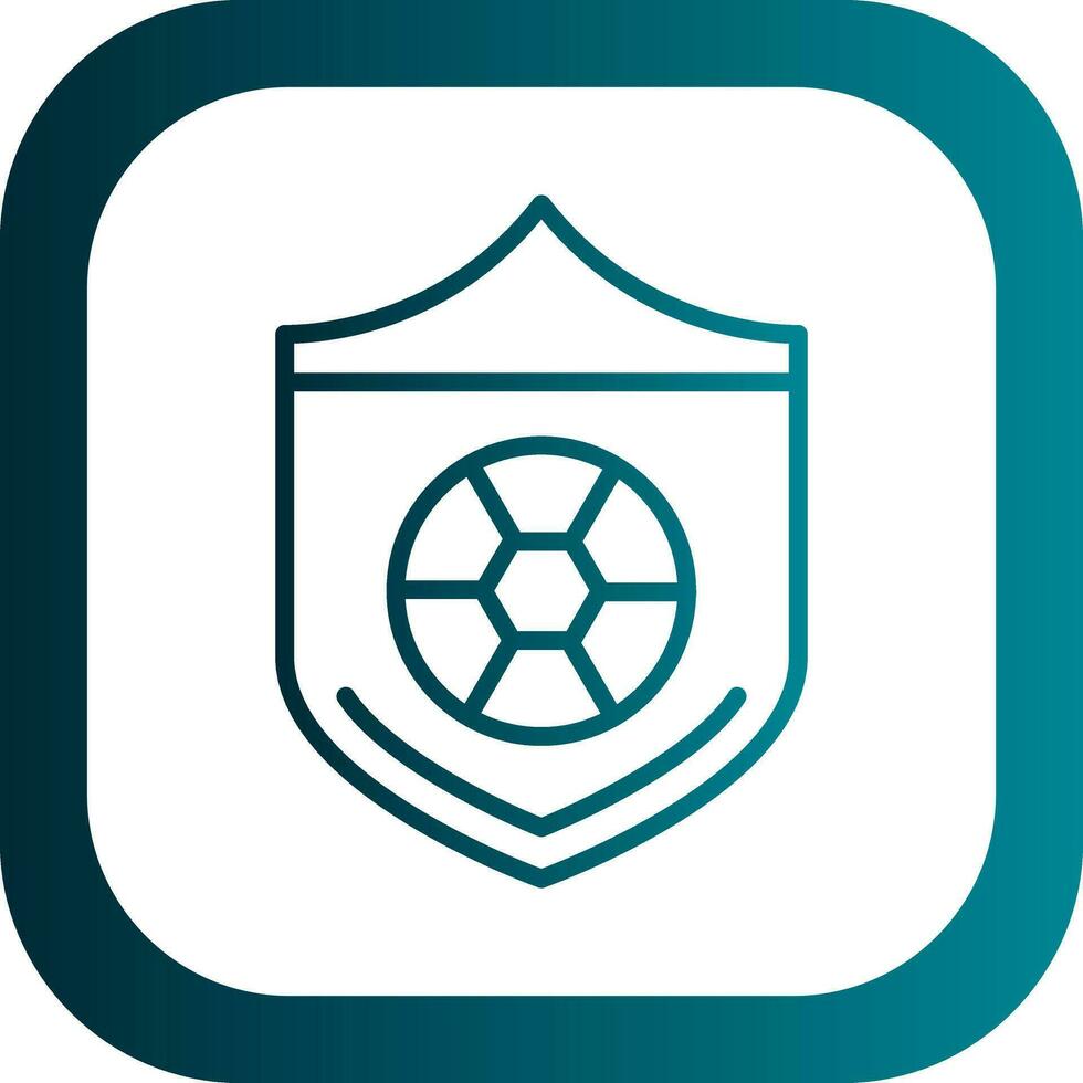 Soccer ball on a shield Vector Icon Design