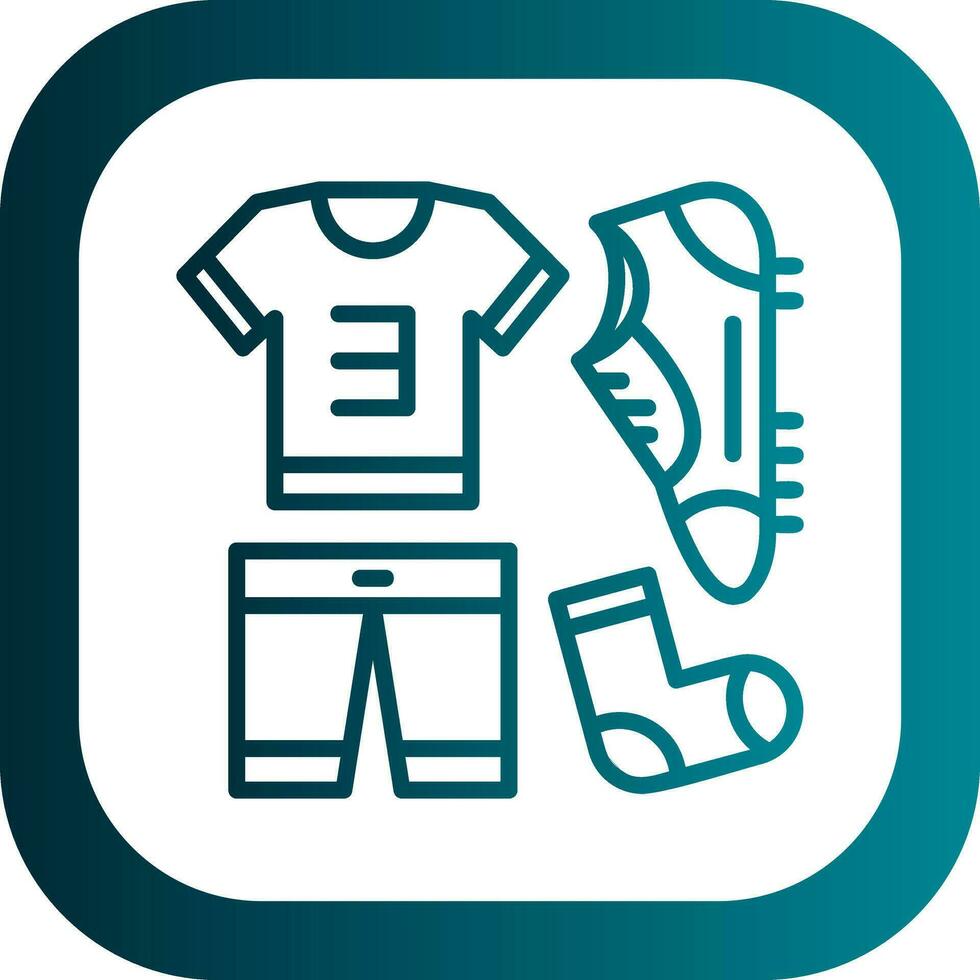 Football uniform Vector Icon Design