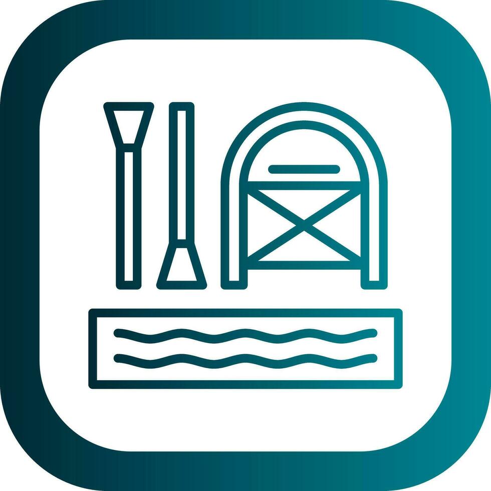 Rafting Vector Icon Design