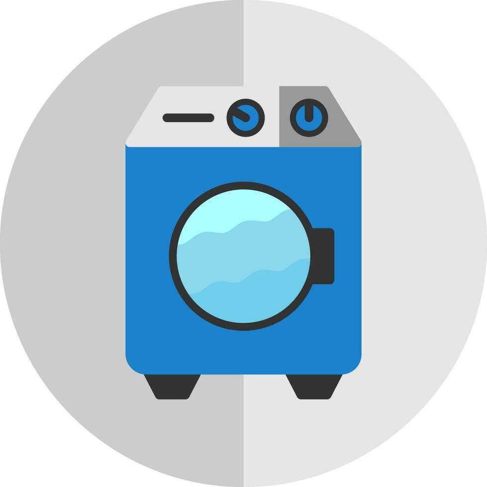 Washing machine Vector Icon Design