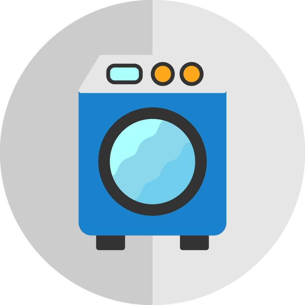 Washing machine Vector Icon Design