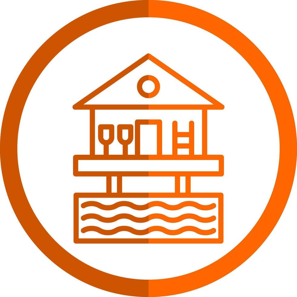 Beach hut Vector Icon Design