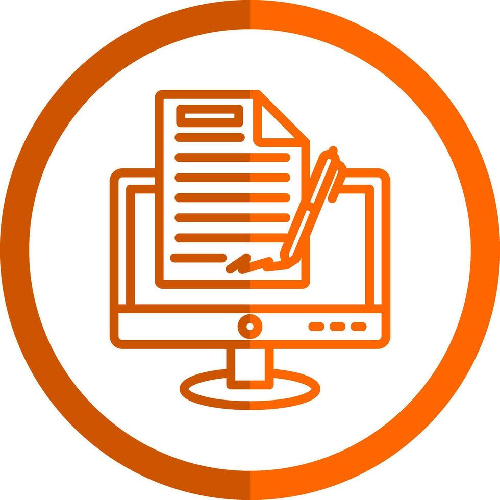 Digital signature Vector Icon Design