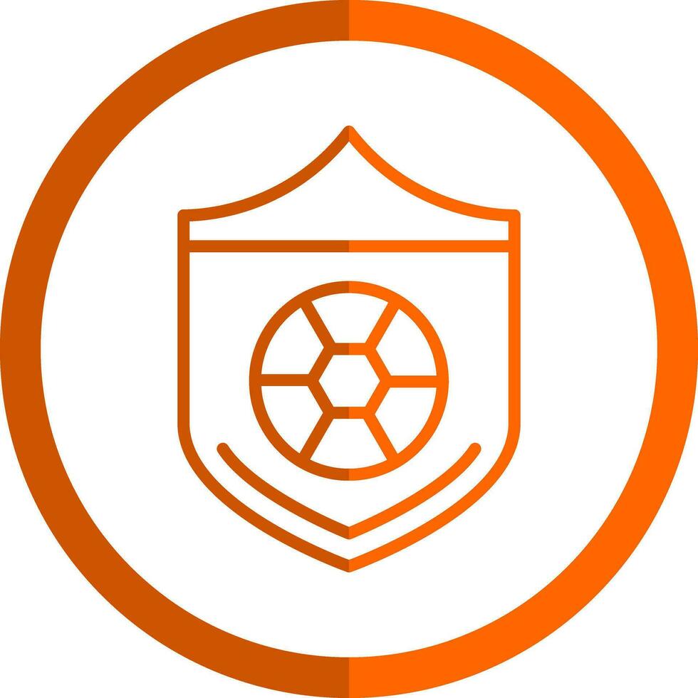 Soccer ball on a shield Vector Icon Design