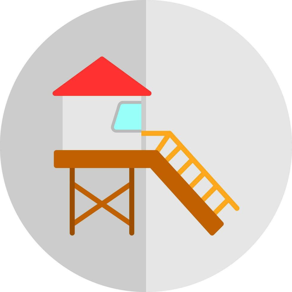 Lifeguard tower Vector Icon Design