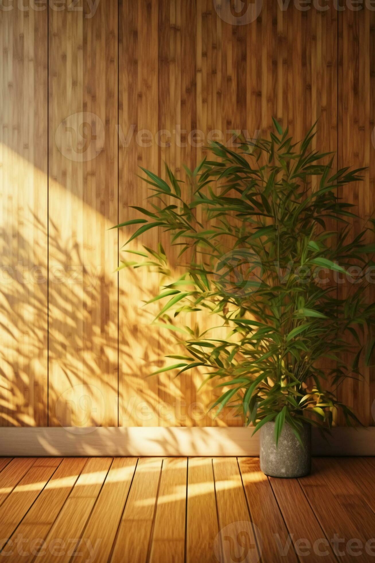 Bamboo wood. Brown wooden texture..Nature bamboo board for design backdrop  wallpaper tiled floor. Background. Japanese style. Stock Photo