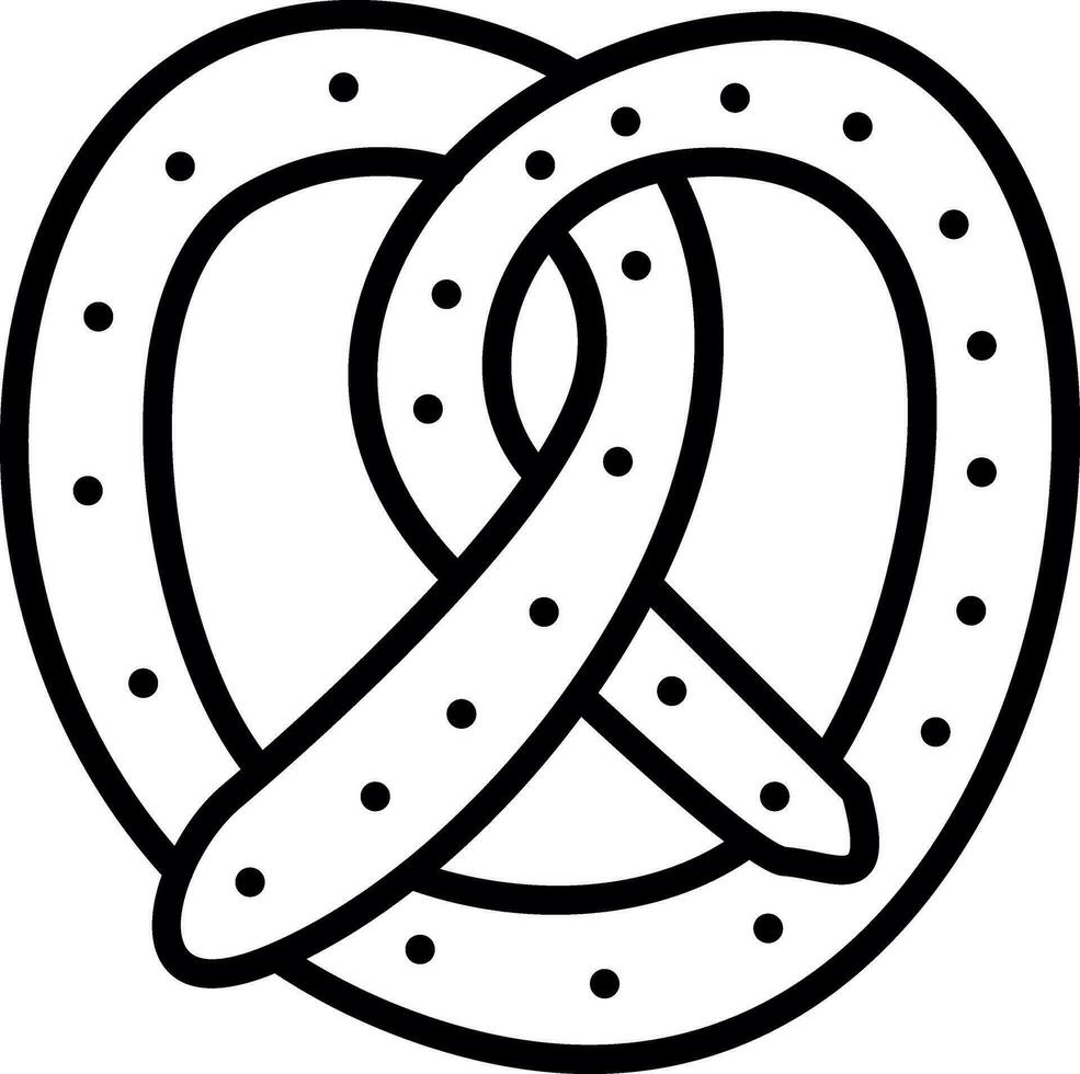 Pretzel Vector Icon Design