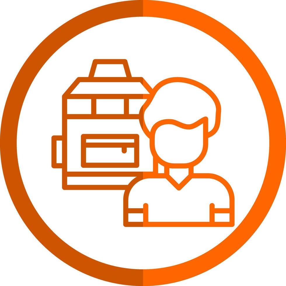 Backpacker Vector Icon Design