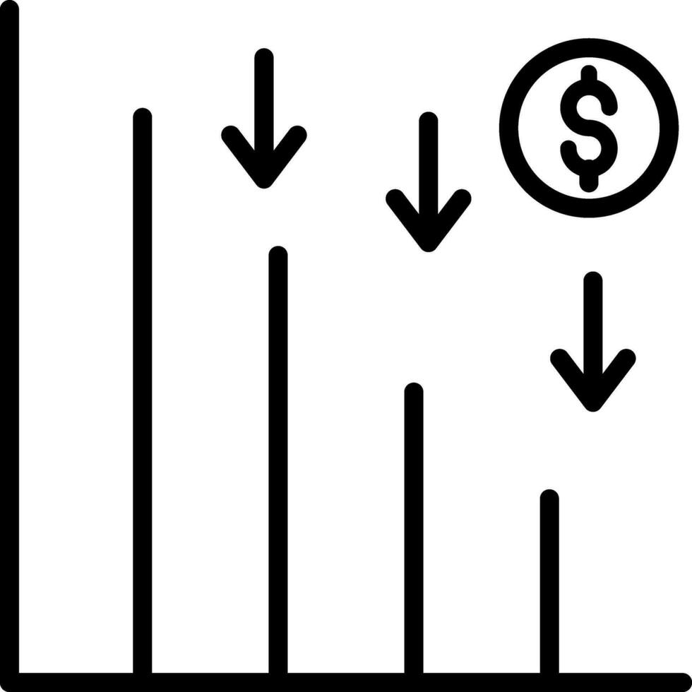 Line chart Vector Icon Design